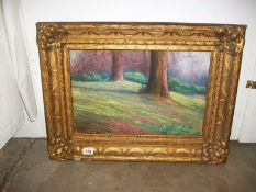 An oil on canvas 'Kew Gardens Winter' signed but indistinct (possibly Swinston)