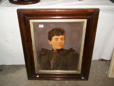 An oak framed Victorian portrait