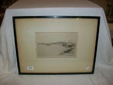 An original etching 'L'Anse De Dinard' by Eugene Bijot R.F.