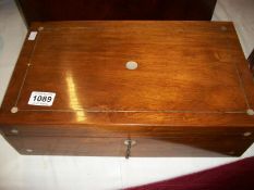 A Victorian mahogany writing box, a/f