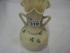 A Belleek vase