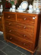 A Victorian mahogany 2 over 3 chest of drawers