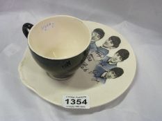 A Beatle's cup and breakfast plate, Washington pottery