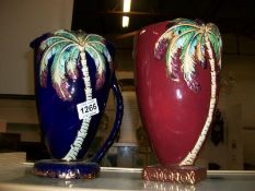 2 Beswick Palm vases