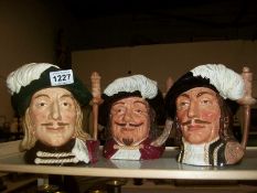 3 Royal Doulton character jugs, The three Musketeers