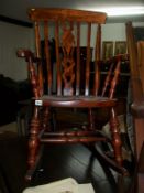 A Windsor rocking chair
