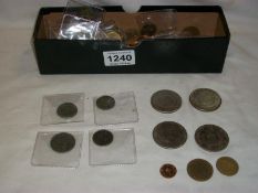 A mixed lot of coins