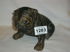 A bronze bulldog