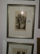 3 framed engravings on York