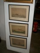 A set of 4 Naval battle scene prints