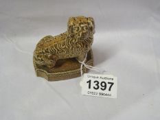 A small Victorian stoneware spaniel