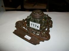 A Victorian inkwell