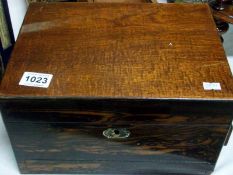 A mahogany writing box a/f