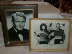 An autographed photo of Danny La Rue and one other