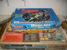 A Chad Valley Building set, Remote control driving test game and a Thunderbirds game