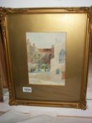 A gilt framed watercolour entitled Sardinia Street, Lincoln's inn and signed Thomas Sidney