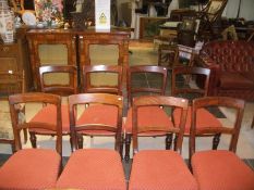 A set of 8 Victorian dining chairs