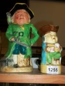A Long John Silver Toby jug and one other