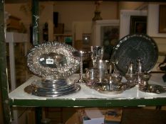 A mixed lot of silver plate