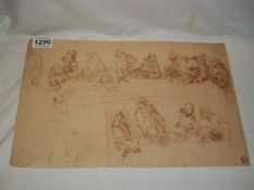 An early proof drawing of 'The Last Supper'