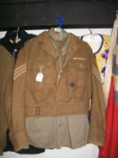 A 5 piece army battle dress uniform