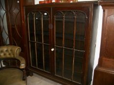 A mahogany astragal glazed bookcase