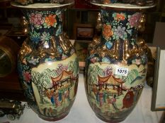 A large pair of Oriental vases