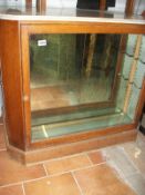 A glazed shop counter with marble top