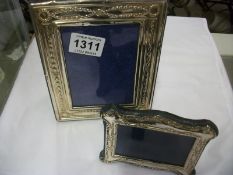 2 Silver photo frames