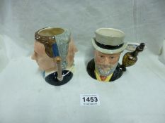 A Royal Doulton two face character jug being Sir Henry Doulton and Michael Doulton and a Royal