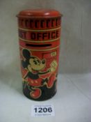 A tin plate Disney money box