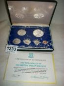 A British Virgin Islands 1975 proof coin set