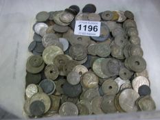 A mixed lot of foreign coins etc