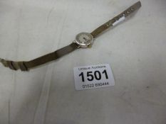 A HM silver wristwatch in working order