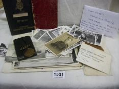 A large quantity of Merchant Sailor ephemera including medal and diary