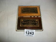 A pair of Vintage whist markers