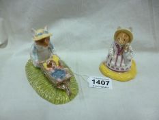 2 Royal Doulton Brambley Edge figure being Heading Home and Shell