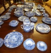 Approximately 80 pieces of Spode Blue and White dinner ware