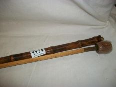 A Horse measuring stick marked Arnold & Sons, a/f