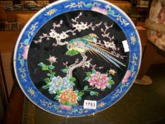 A Chinese bird decorated plate