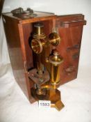 A Victorian microscope by R & J Beck, London