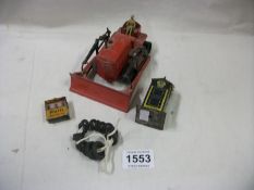 A Dinky Bulldozer and other items