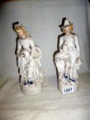 A pair of Bisque figurines