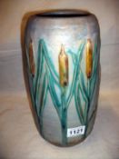An early Derby pottery 'Bullrush' vase