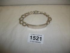 A silver bracelet