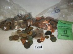 A mixed lot of old coins etc