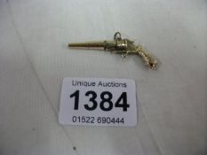 A Victorian watch key as a gun