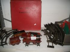 A Hornby '0' gauge train set and quantity of Bayko
