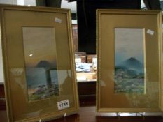 A pair of Highland watercolours signed Frank Holme