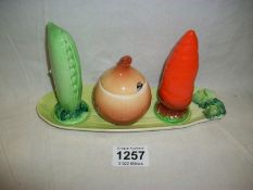 A Carlton ware novelty cruet set